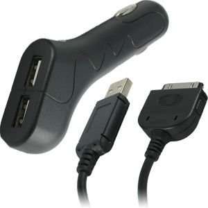   Car Charger Adapter with USB Charging Data Cable For iPhone 3GS 4 4S