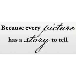   EVERY PICTURE HAS A STORY TO TELL   Vinyl Wall Quote