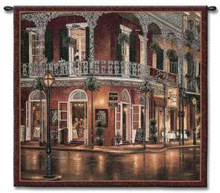 NEW ORLEANS JAZZ FRENCH QUARTER WALL HANGING TAPESTRY  