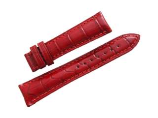 Original MIDO Shiny Red Leather Watch Strap 19mm Ladies Stitched 