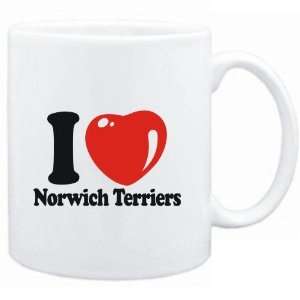 Mug White  I LOVE Norwich Terriers  Dogs  Sports 