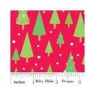 Riley Blake Designs Christmas Tree Red Pattern Fabric Two Yards
