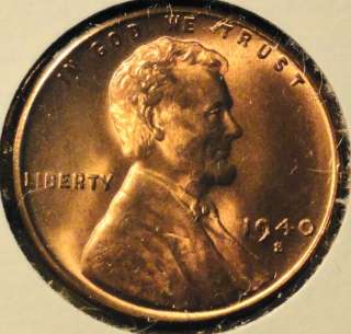1940 S Lincoln Wheat Cent Choice BU  