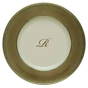 Jay Import Company 132R 13 Monogrammed Charger Plates   Letter R 