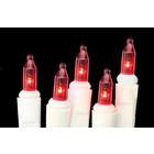   Set of 10 Battery Operated Red Mini Christmas Lights   White Wire