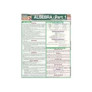  Algebra 1 Quick Study Guide by BarCharts Toys & Games