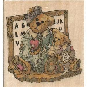  Ms. Bruin and Bailey Boyds Collection Wood Mounted Rubber 