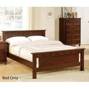  Twin Size Bed with Frame   Deep Brown Finish