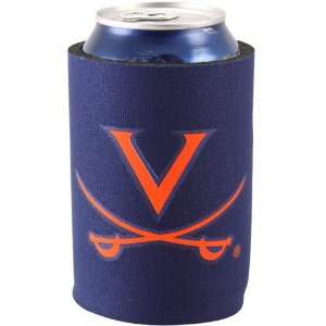   Virginia Cavaliers Navy Blue Collapsible Can Coolie: Sports & Outdoors