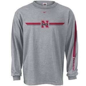  Nike Nebraska Cornhuskers Ash Classic Long Sleeve T shirt 