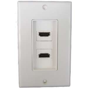 HDMI Dual Outlet Wall Plate Decora Style Supports HDMI 1.4 