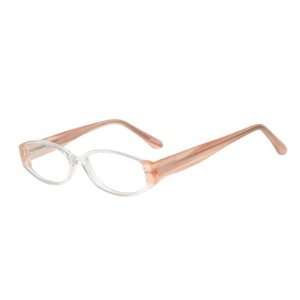   eyeglasses (Clear Rims with Orange sidearms)