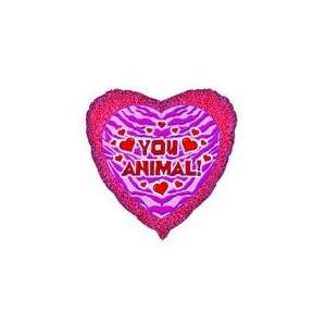  18 You Animal Print Heart   Mylar Balloon Foil Health 
