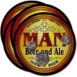  Man, WV Beer & Ale Coasters   4pk 