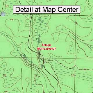 USGS Topographic Quadrangle Map   Telogia, Florida (Folded/Waterproof)