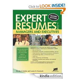 Expert Resumes for Managers and Executives Louise Kursmark, Wendy 