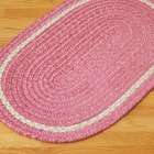   Chenille Accent Stripe Pink Kids / Juvenile Bath Rug   Size Round 5
