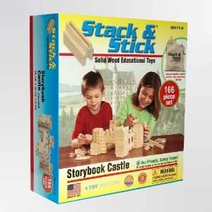  Stack & Stick Wood Building Toys   Story Book Castle Set 