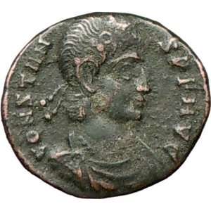  CONSTANS 347AD Original Authentic Ancient Roman Coin Two 