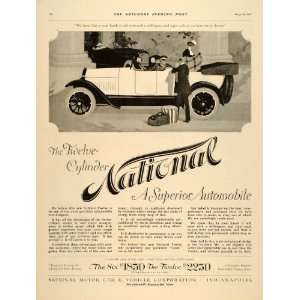 1917 Ad Antique National V12 V6 Motor Car Pricing Model 