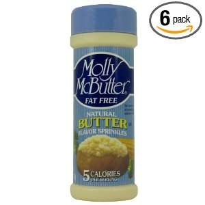 Molly McButter Sprinkles Orignal Natural Butter, 2.0 Ounce (Pack of 6 