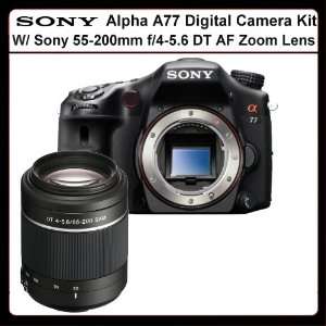  Sony Alpha SLT A77 Digital Camera Kit with Sony SAL 55200 