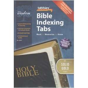  Tabbies Bible Index Tabs   Catholic, Gold Background 