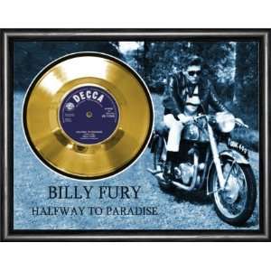  Billy Fury Halfway To Paradise Framed Gold Record A3 