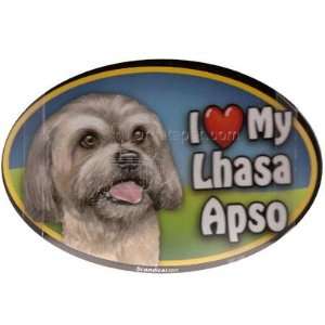  Dog Breed Image Magnet Oval Lhasa Apso