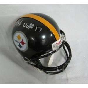 : Mike Wallace Auto/Signed Steelers Mini Helmet JSA   Autographed MLB 