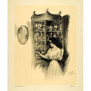  1911 Print Old China Dalton Stevens Cupboard Cabinet 