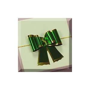   50ea   2 Emerald Green Metallic Bow Tie Bows