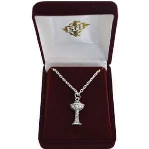  Silver Plated Necklace with 18 Chain and 1 Chalice 