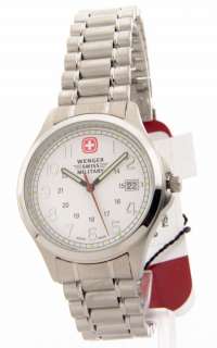 Wenger 79157 24 Hr Time Swiss Military New Watch Mens SS Date Casual 
