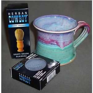  Shaving Mug Gift Set Handmade in Teal Persuasion Health 