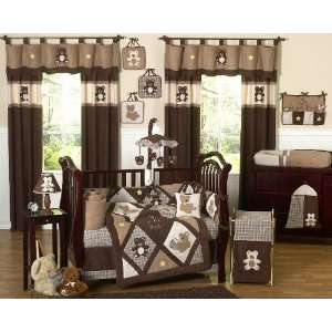  Teddy Bear Chocolate 9 pc Crib Bedding Set by JoJo Designs 