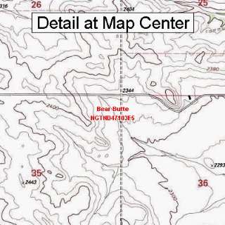  USGS Topographic Quadrangle Map   Bear Butte, North Dakota 