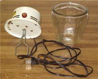 Vintage KwikWay Electric Mixer White Top Glass Jar  
