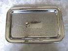 VERY DETAILED CHROME SERVING TRAY 14 LONG BY 9 WIDE
