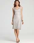 NEW* BCBG Lynnette Silver Lace Lurex Dress 2 $238 QJC6