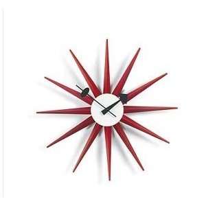George Nelson Sunburst Clock Red Modern Wall Clock:  Home 