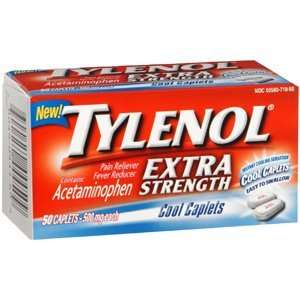  PACK OF 3 EACH TYLENOL EX STR COOL CAPLET 50CP PT 