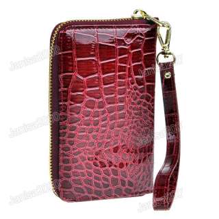   Crocodile Fashion Essential Zip Wallet Case For iPhone 4S 4 3G 3GS