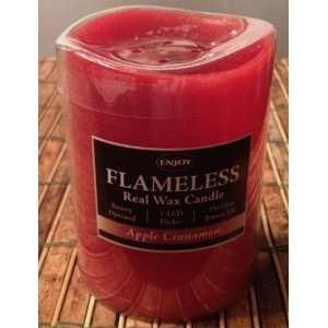  Apple Cinnamon Flameless Real Wax Candle: Home & Kitchen