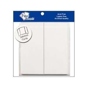  Paper Accents Card & Envelopes Gate Fold 4x 4 White 5pc 