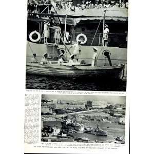    1951 DUKE EDINBURGH SHIP H.M.S MAGPIE FRIGATE MALTA