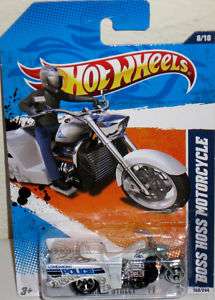 BOSS HOSS MOTORCYCLE Hot Wheels 2011 Main Street #8/10 white  