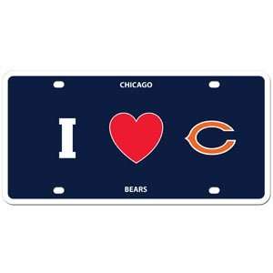  NFL Chicago Bears License Plate Heart