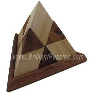  14 Pieces Pyramid   Wooden Brain Teaser Puzzle: Toys 