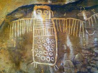 Petroglyph 46 Owl Wind River Indian Ceramic Tile Art  